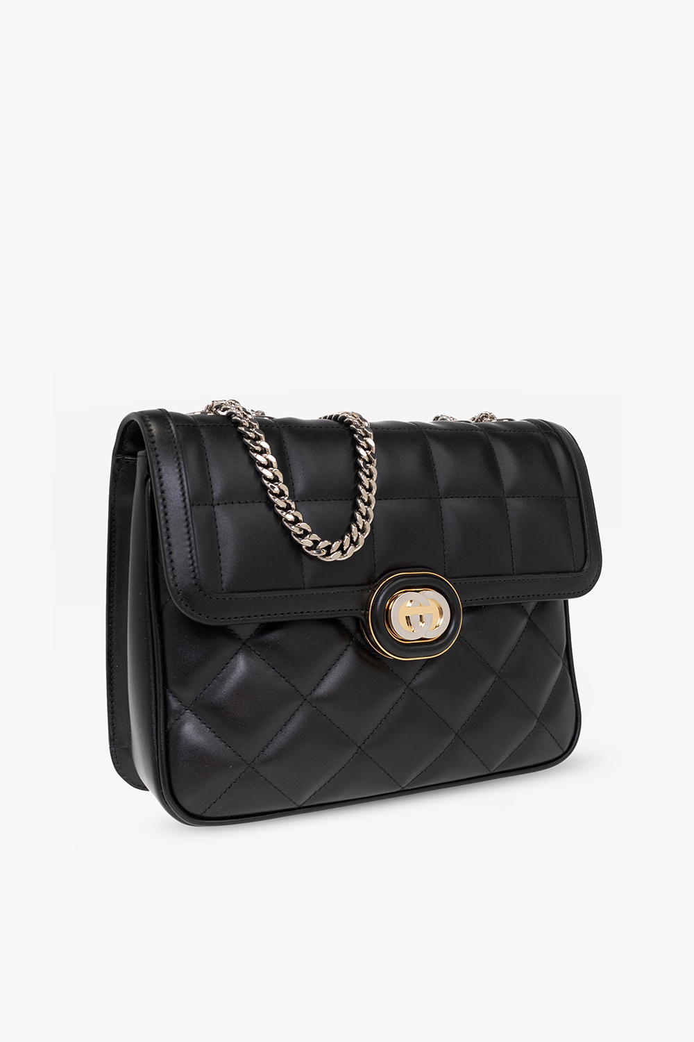 Black quilted gucci bag online